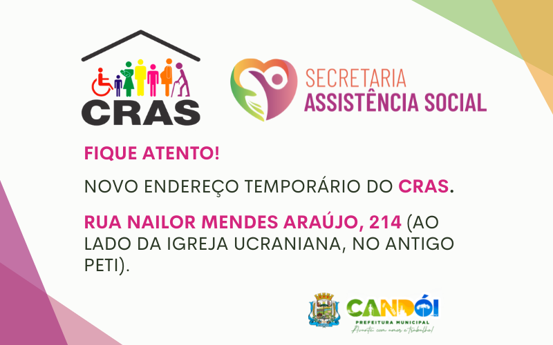 Mudança de endereço do CRAS - Candói.