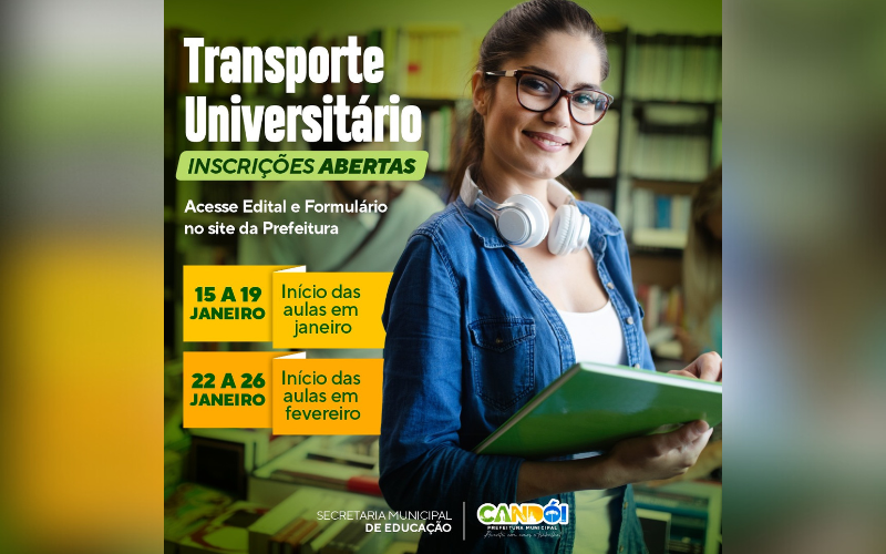Prefeitura abre seleção para transporte de universitários para Guarapuava e Chopinzinho